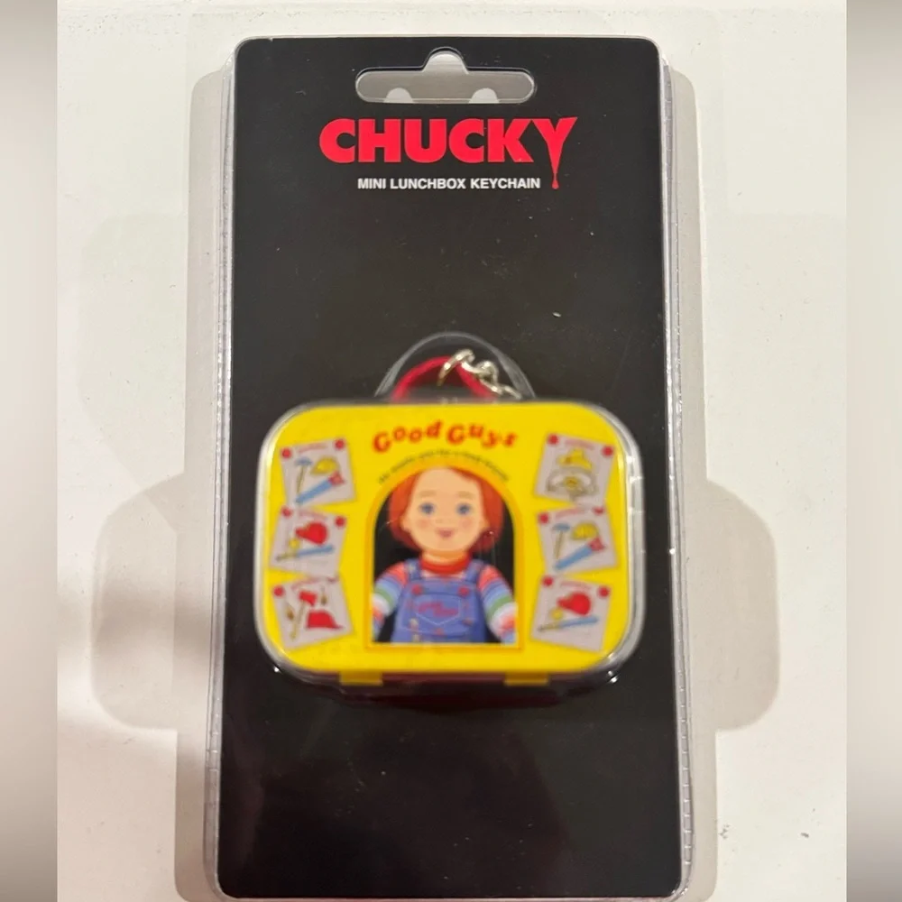 Chucky 'Good Guys' Mini Backpack and Mini Lunchbox Keychain . Pack of 2